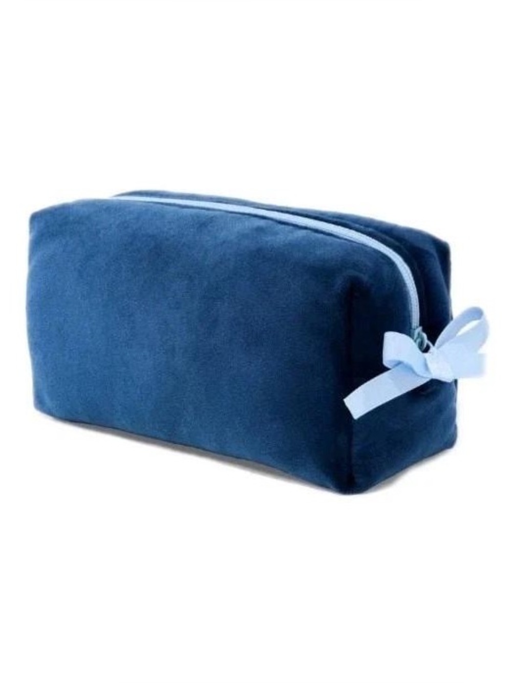 4/$15 Ulta Beauty Dark Blue Velvet bow Cosmetic pouch